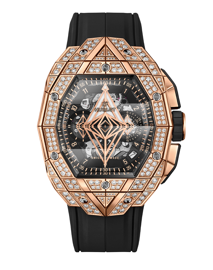 Hublot Big Bang 38 Gold Diamonds Watch-361.PX.9010.RX.1704