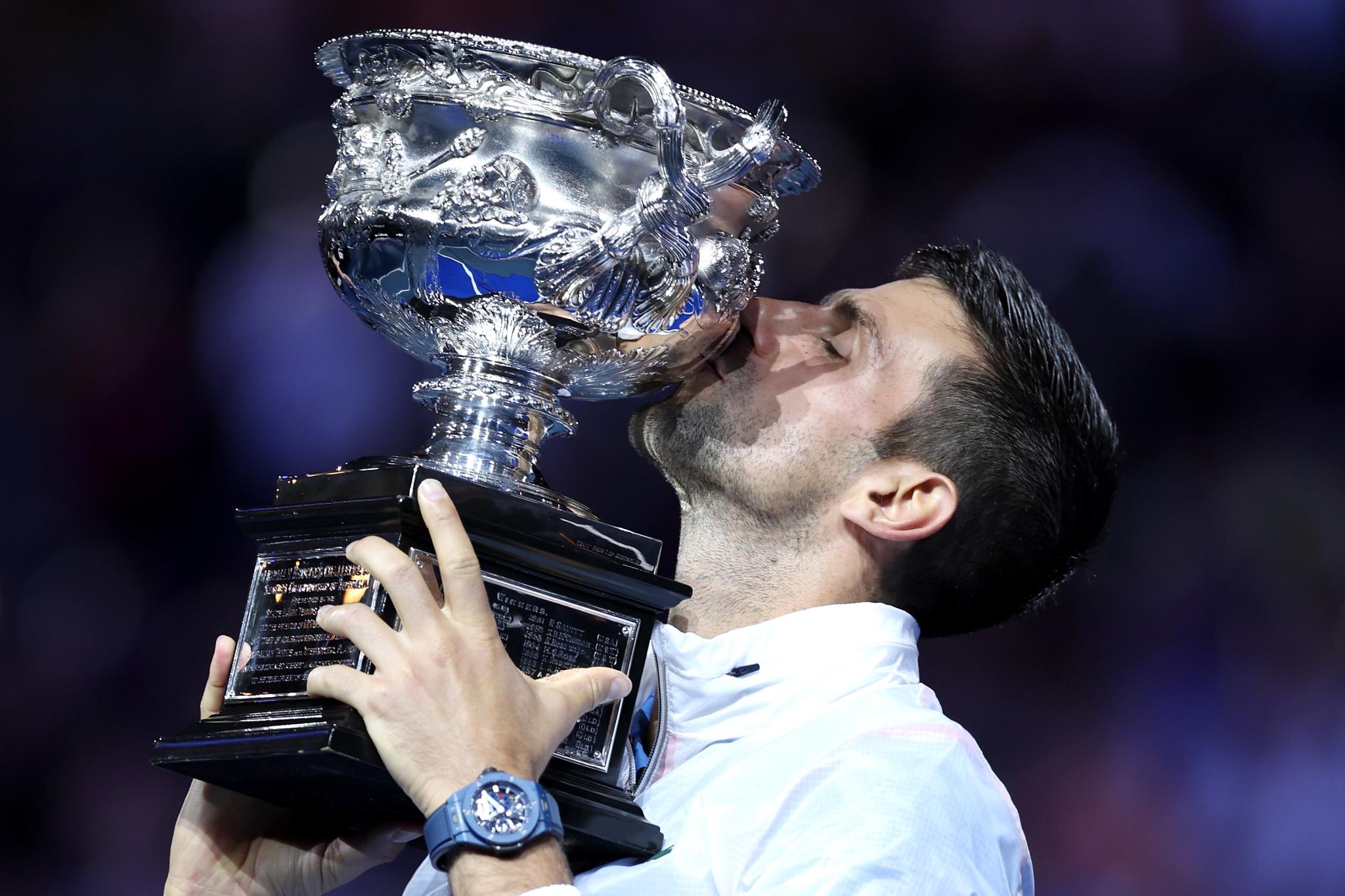 Novak Djokovic with the Hublot Big Bang MECA-10.