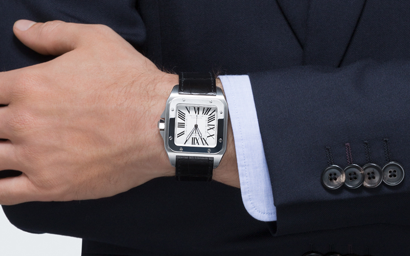 Cartier santos clearance 100 on wrist