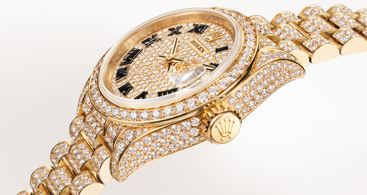 rolex lady datejust with diamonds