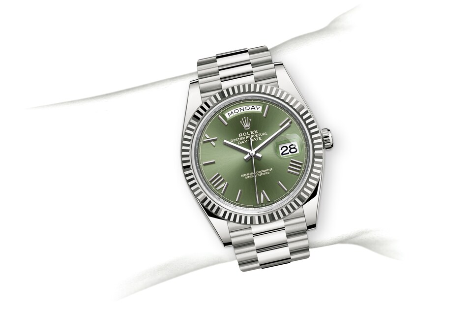 rolex day date white gold 41mm