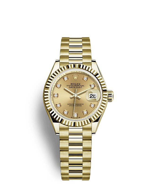 womens rolex datejust gold