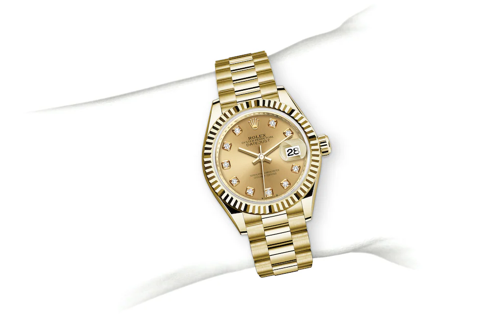 Gold best sale rolex female