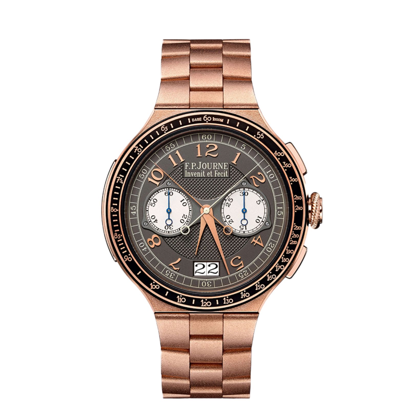 Chronographe Rattrapante 44MM Red Gold Silver Dial