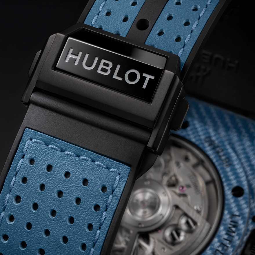 Hublot blue shop rubber strap